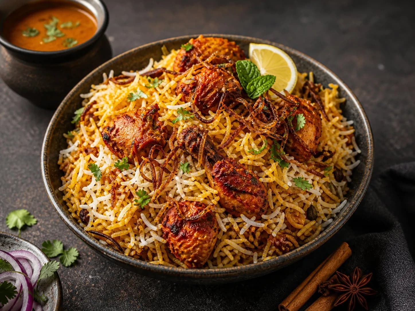 Lamb biryani takeaway near Ilkley from Spice Fusion Addingham